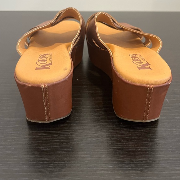 Kork Ease LANA Crisscross Slide Sandal Women’s 8 39 Brown Platform Wedge Boho - Picture 9 of 14